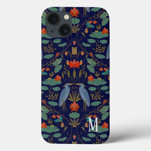 Monogramme Arts & Artisanat Heron iPhone / coque i (Verso)