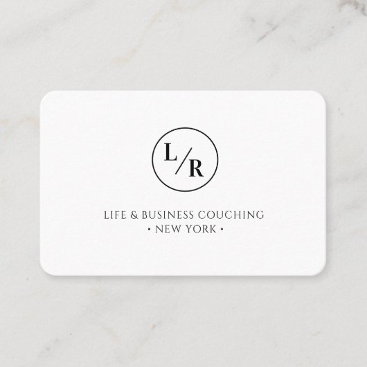 monogramme, au moins carte de visite blanc (Devant)