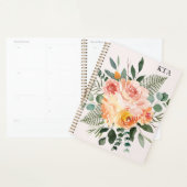 Monogramme Automne Aquarelle Russe Rose Peach Flow (Devant avec enveloppe)