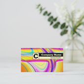 Monogramme avec étiquette de bord - Abstrait fract (Debout devant)