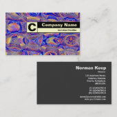 Monogramme avec étiquette de bord - Abstrait fract (Devant / Derrière)