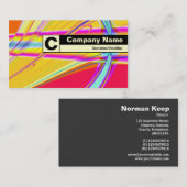 Monogramme avec étiquette de bord - Abstrait fract (Devant / Derrière)