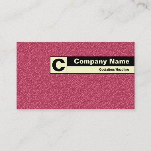 Monogramme avec étiquette de bord - Tex bossée de (Devant)