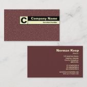 Monogramme avec étiquette de bord - Tex Brown en r (Devant / Derrière)