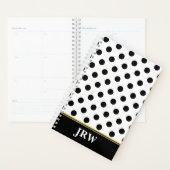 Monogramme avec point Polka noir et blanc (Devant avec enveloppe)