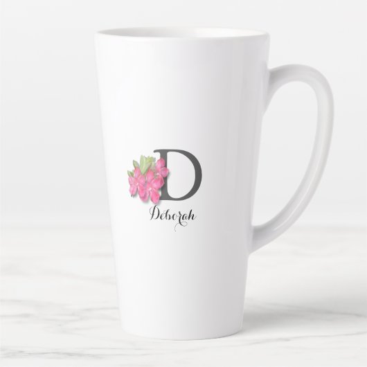 Monogramme Azalea Latte Mug (Droite)