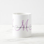 Monogramme B de mariage et tasse blanche lilas de (Centre)