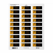 Monogramme B Étiquettes de adresse personnalisés | (Feuille entière)