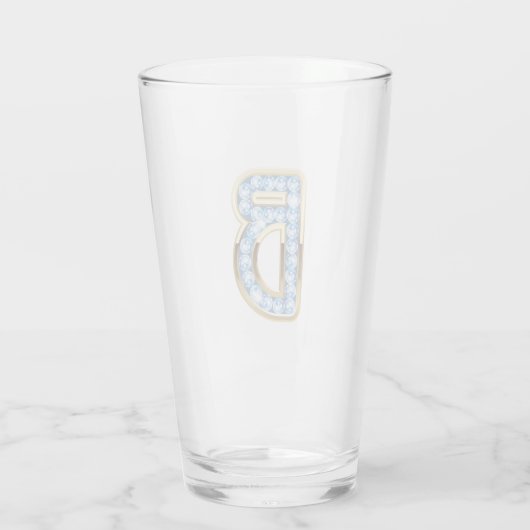Monogramme B - Verre de 16 oz (Dos)