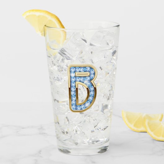Monogramme B - Verre de 16 oz (Devant glace)
