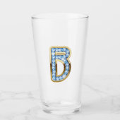 Monogramme B - Verre de 16 oz (Devant)