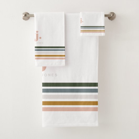 Monogramme Bandes Rétro Chic (En situation)