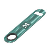 Monogramme bandes turquoises (Devant angulaire)