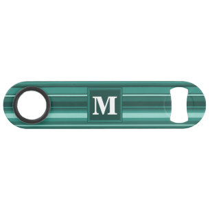 Monogramme bandes turquoises