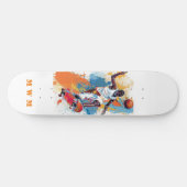 Monogramme Basketball Design unique Skateboard (Horz)
