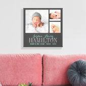 Monogramme Bébé Photo Collage toile enveloppée Imp (Insitu(Salon))