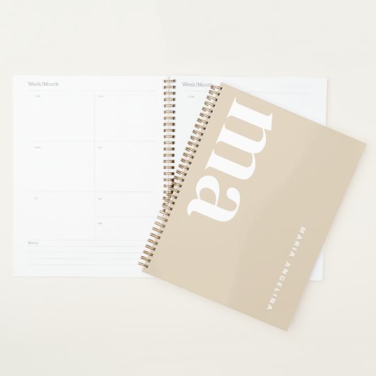 Monogramme beige classique moderne (Devant avec enveloppe)