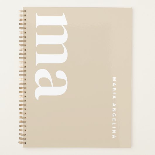 Monogramme beige classique moderne (Devant)