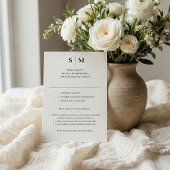 Monogramme beige Mariage classique RSVP
