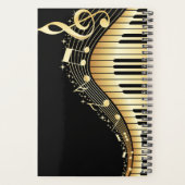 Monogramme Black and Gold Music Notes Design (Dos)
