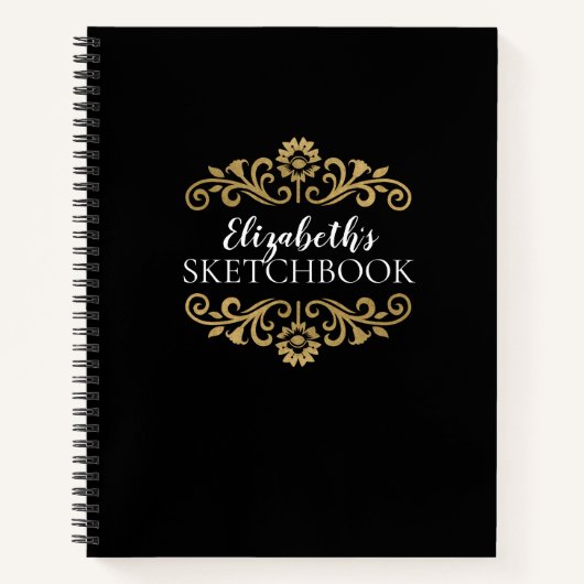 Monogramme Black Gold Artiste Carnet de carnet de (Devant)