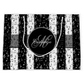 Monogramme Black & White Musical Stripes Grand Sac (Devant)