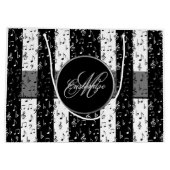 Monogramme Black & White Musical Stripes Grand Sac (Dos)