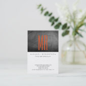 Monogramme blanc gris tableau noir Grand Carte de  (Debout devant)