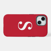 Monogramme blanc minimal en rouge (Verso Horizontal)