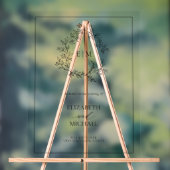 Monogramme blanc noir en poitrine Mariage de bienv (Neutre)