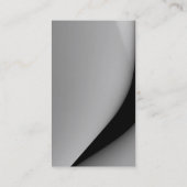 Monogramme blanc noir gris clair Carte de visite (Dos)