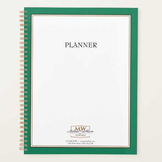 Monogramme blanc vert simple (Devant)