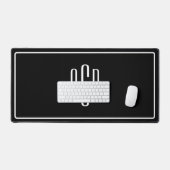 Monogramme Bleu à Trois Lettres avec Bordure Noir (Clavier et souris)