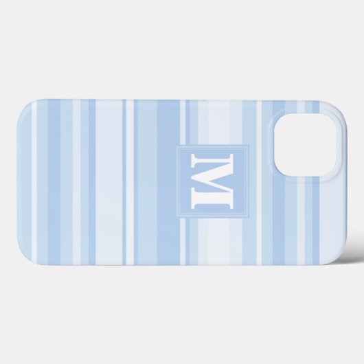 Monogramme Bleu Bande Bébé Coque-Mate coque iphone (Verso (horizontal))