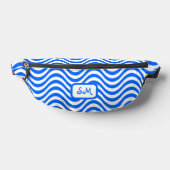 Monogramme Bleu Blanc Vagues Tirures Psychédélique (Poser)