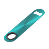 Monogramme bleu brillant en faux métal (Dos Angle)