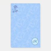 Monogramme bleu céleste (A-Z) Post-it Notes (Devant)