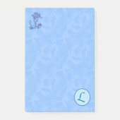 Monogramme bleu céleste (A-Z) Post-it Notes (Devant)
