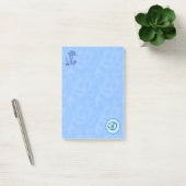 Monogramme bleu céleste (A-Z) Post-it Notes (Bureau)