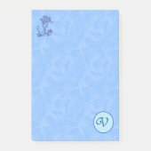 Monogramme bleu céleste (A-Z) Post-it Notes (Devant)