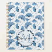 Monogramme bleu et blanc botanique (Devant)