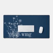 Monogramme bleu et blanc de la marine moderne (Clavier et souris)