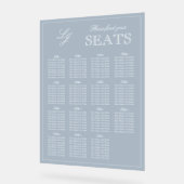 Monogramme bleu foncé moderne Mariage de script Si (Angle)