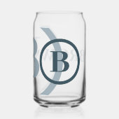Monogramme bleu foncé Nom (Verso)