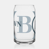 Monogramme bleu foncé Nom (Gauche)
