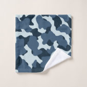 Monogramme bleu Grosse vache (Gant de toilette)