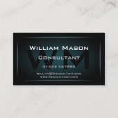 Monogramme bleu haute résolution Carte de visite p (Devant)