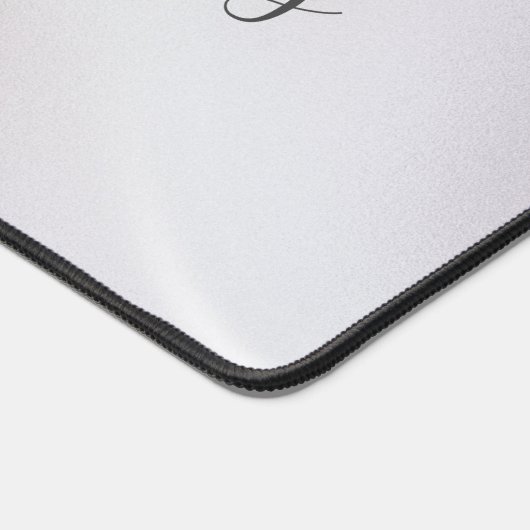 Monogramme bleu Iridescente Pearlescent Desk Mat (Coin)