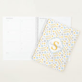 Monogramme bleu jaune gris scandinave (Devant avec enveloppe)