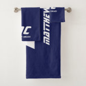 Monogramme bleu marine simple masculin initial (En situation)